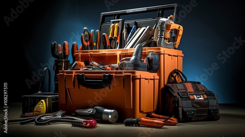 A photo of a toolbox filled with electrician
