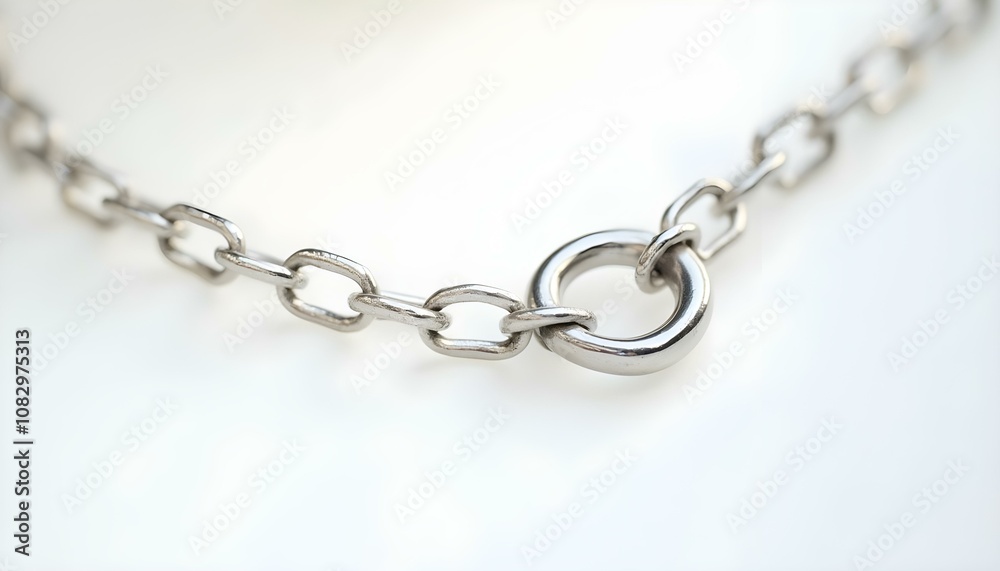 a silver chain with a polished finish, isolated on white background, showcasing its elegant curves and shine create with ai a silver chain with a polished finish, isolated on white background, showcasing its elegant curves and shine create with ai
