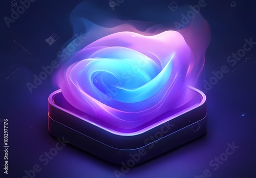 blue neon background