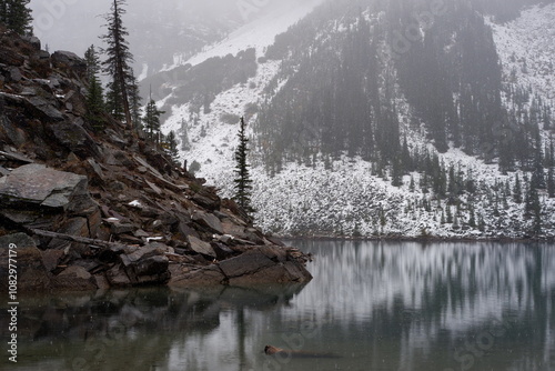 Photo of Moraine Lake in the Valley of the Ten Peaks Canada