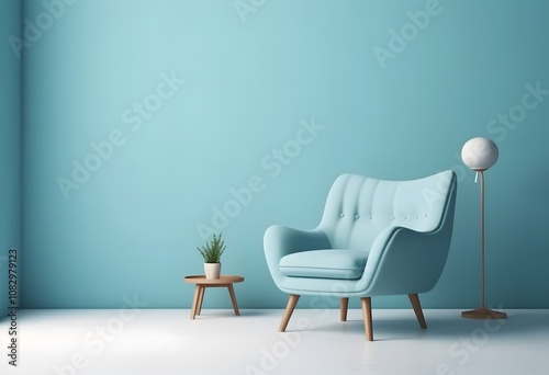 living room interior with armchair