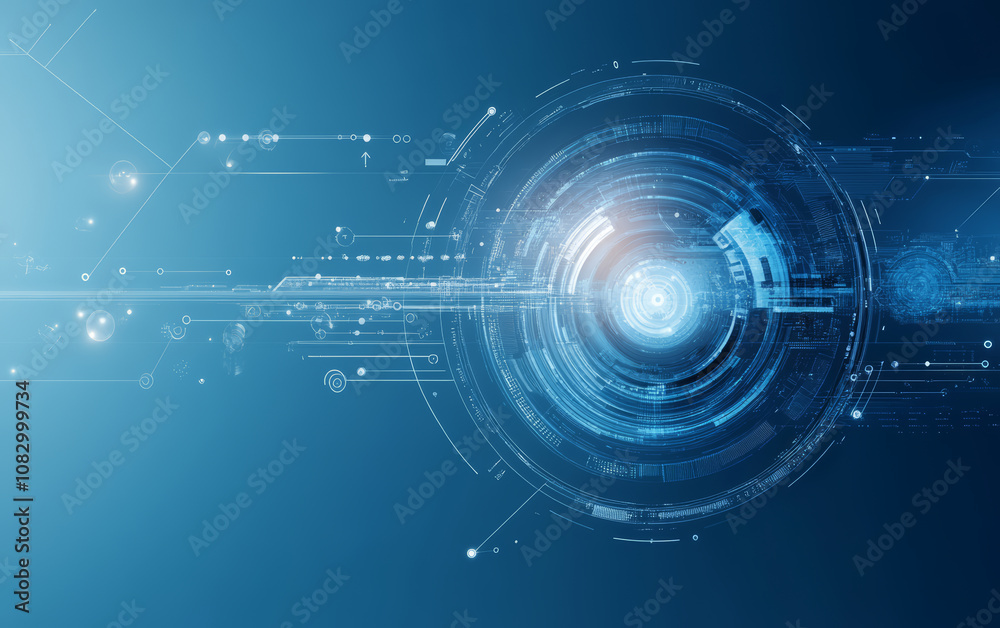 Obraz premium Future technology and artificial intelligence chip business background 