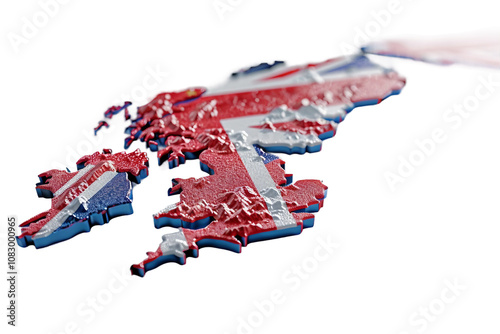 UK Flag Colors on World Map