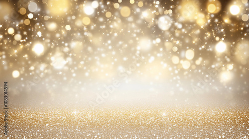 Wallpaper Mural Goldeneer Hintergrund mit Bokeh Licht und leuchtenden Sternen für Weihnachten Silvester oder Geburtstag Torontodigital.ca