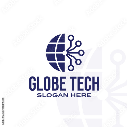 Internet Technology Logo, Digital Solutions Provider, Global Network Brand World Wide Web Icon