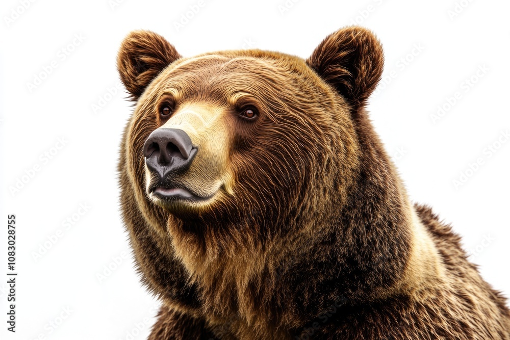Fototapeta premium Close-up shot of a brown bear's facial features