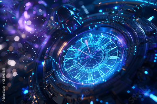 Wallpaper Mural Innovative Concept of Time : Blending Technology & Philosophy in a Futuristic Frame Torontodigital.ca