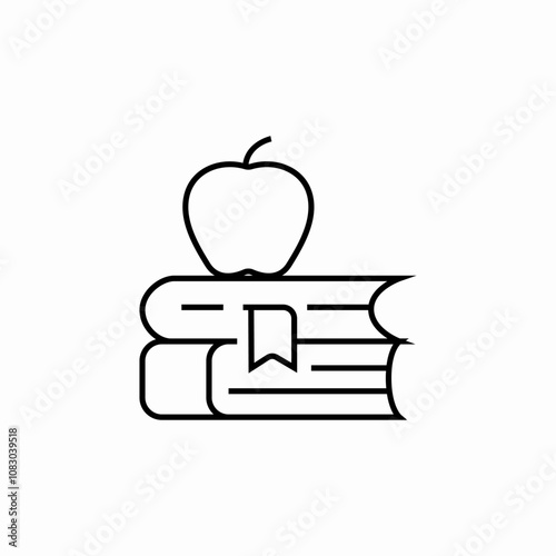 apple books knowledge icon sign vector