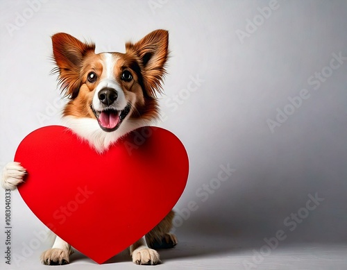 Cute Cartoon Puppy Dog Hold...