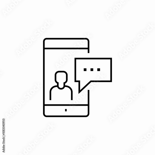 phone video chat icon sign vector