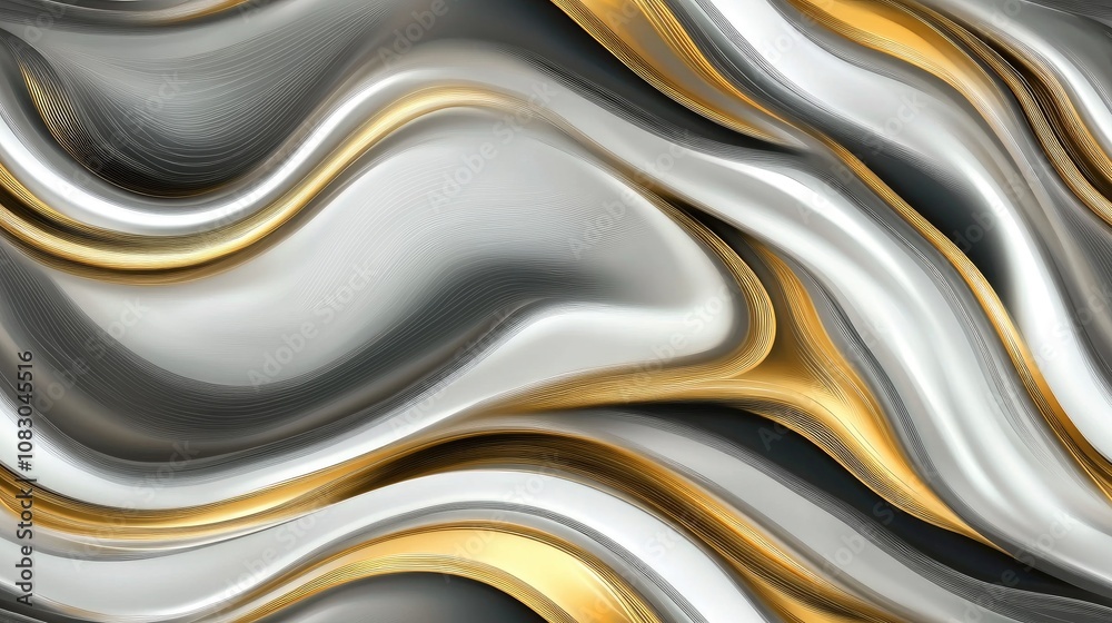 Obraz premium Seamless abstract grey and gold pattern perfect for artistic applications in carpets wallpapers and wall art