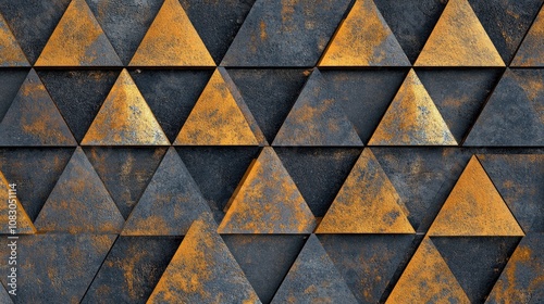 Seamless abstract pattern featuring endless repetitive truncated pyramid shapes ideal for modern design projects
