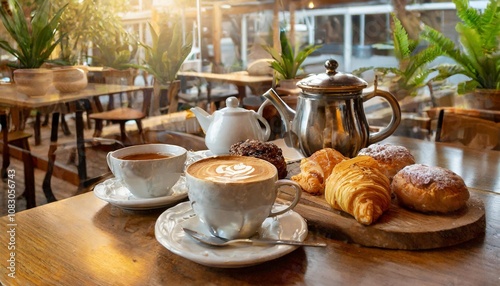 Wallpaper Mural Cozy Coffee Shop Ambiance With Freshly Brewed Coffee, Artisan Pastries, and a Selection of Gourmet Tea Varieties for a Relaxing Afternoon Break Torontodigital.ca