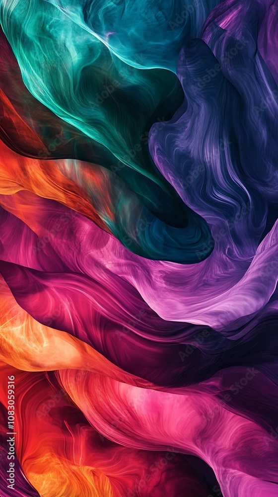 Obraz premium Mesmerizing pink and purple swirling lines creating a captivating wallpaper.