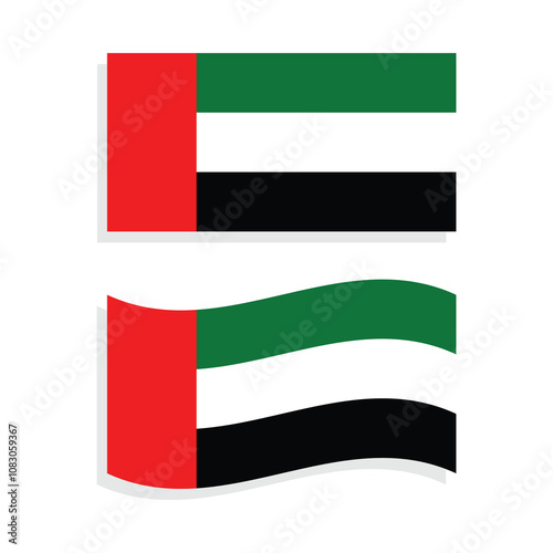 United arab emirates flags Vector.eps