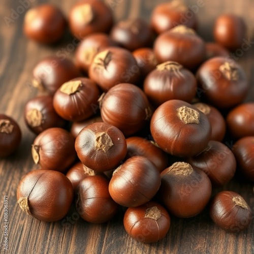 close up of chestnuts
