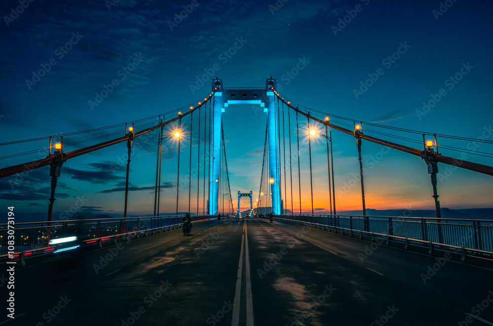 Fototapeta premium Thuan Phuoc Bridge, in Da Nang city, Vietnam