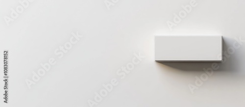 Bright electrical rocker light switch mounted on a clean white wall ideal for modern interior design photo