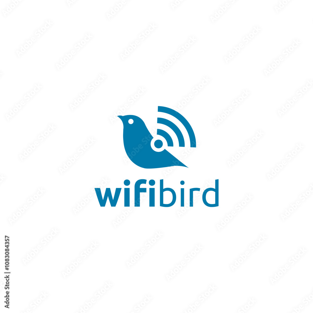 Fototapeta premium Wifi Bird Logo Vector Animals