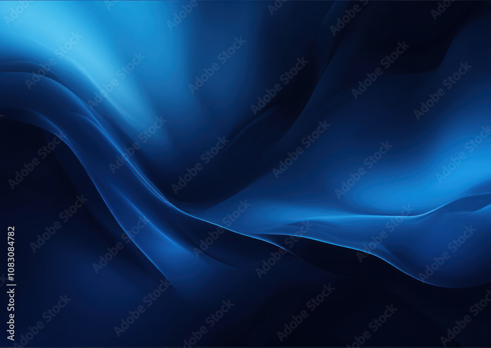 Fototapeta premium Blue corporate design wave. Abstract vector background with smooth, flowing motion in technology