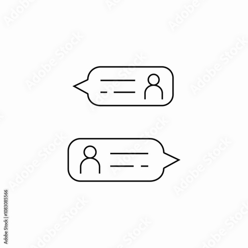 chat message icon sign vector