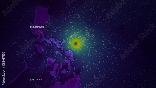 Hurricane Wind Direction Near Philippines On Map