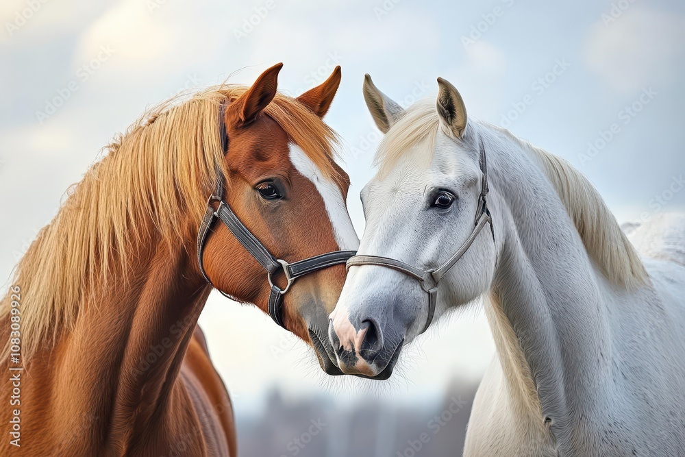 Obraz premium stunning image of a pair of horses