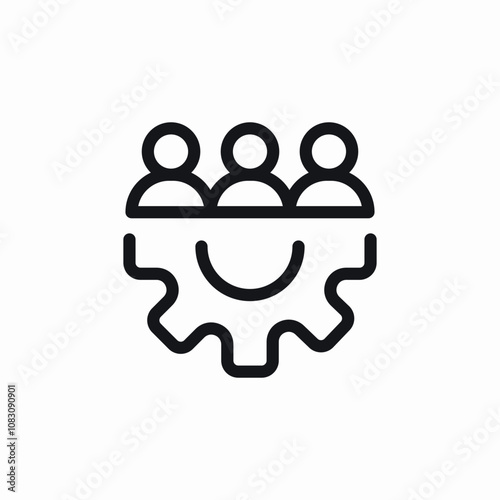 configuration team icon sign vector
