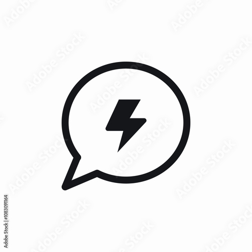 electricity talk speech bubble icon sign vector