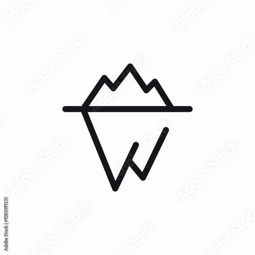 iceberg sea icon sign vector