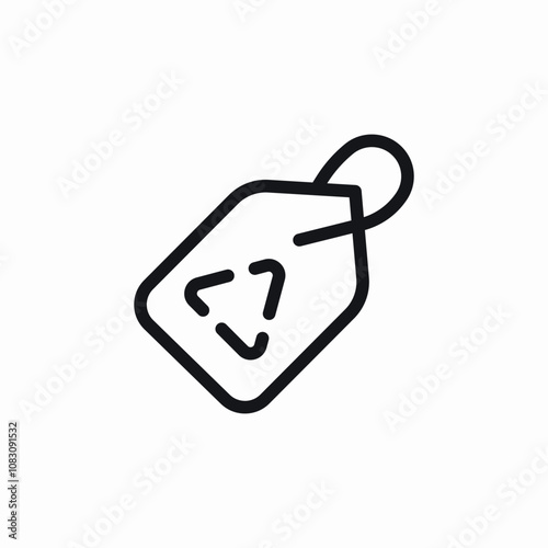 recycling tag icon sign vector