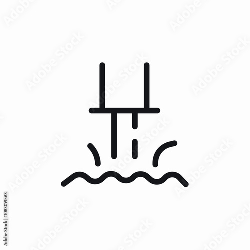 river dam icon sign vector