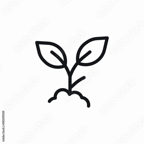 soil sprout icon sign vector