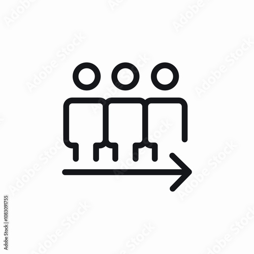 team progress move icon sign vector