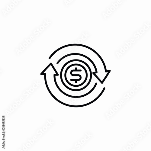 currency exchange icon sign vector