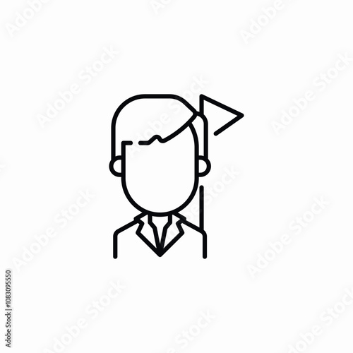 leader boss icon sign vector