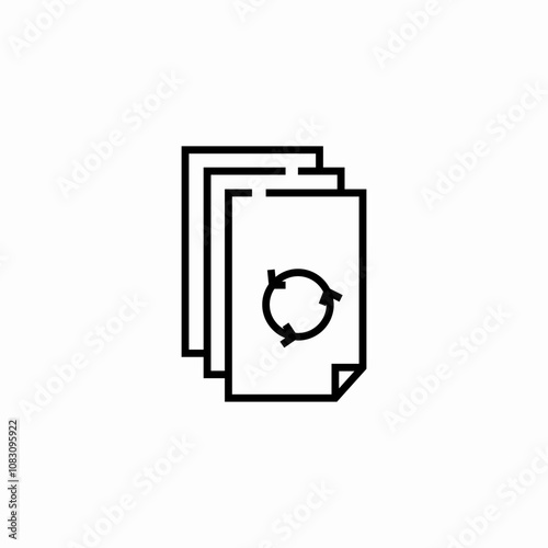 recycle papers icon sign vector