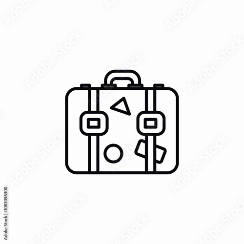 travel luggage baggage icon sign vector