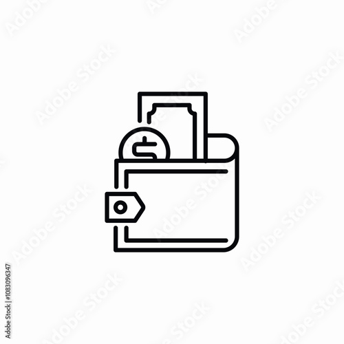 wallet money icon sign vector