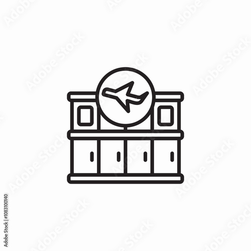 airport storage icon sign vector