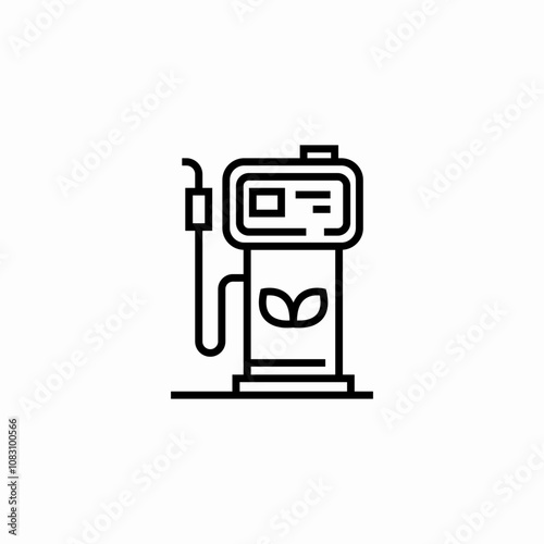 eco petrol station icon sign vector