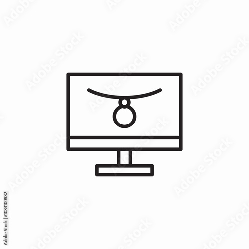 online jewelry store icon sign vector