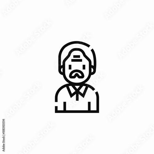 grandfather grandpa icon sign vector