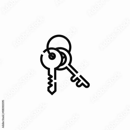 home keys icon sign vector