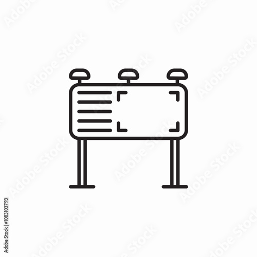outdoor ad banner icon sign vector