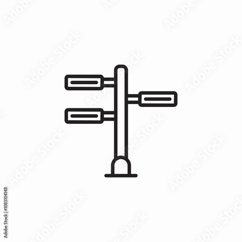 stand wayfinder icon sign vector