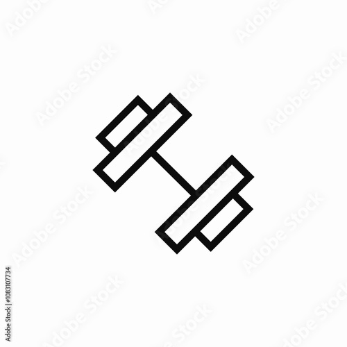 dumbbell gym icon sign vector