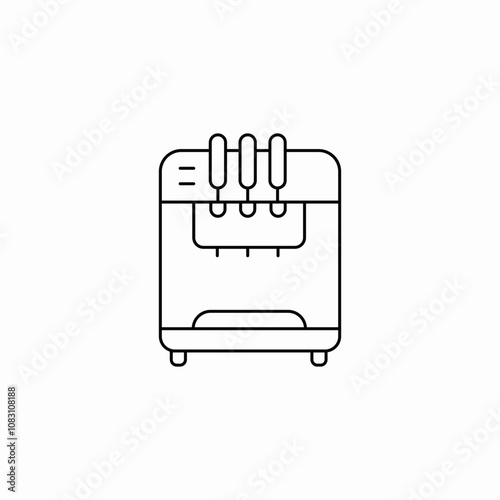 ice cream machine icon sign vector