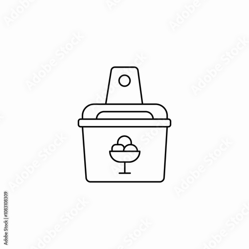 ice cream take away icon sign vector