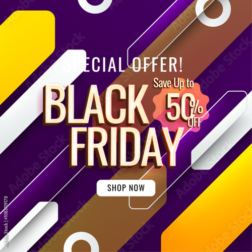 Black Friday Special Offer Discount Promotion Post